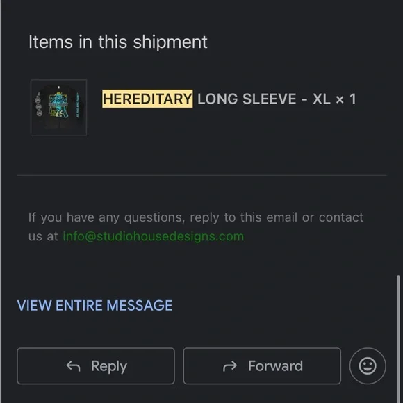 Studiohouse Designs Hereditary long sleeve XL shirt - Picture 2 of 2